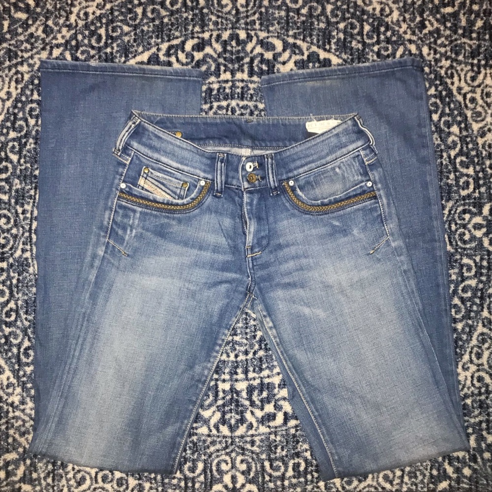 Diesel Ronhoir Wide Leg Denim Jean